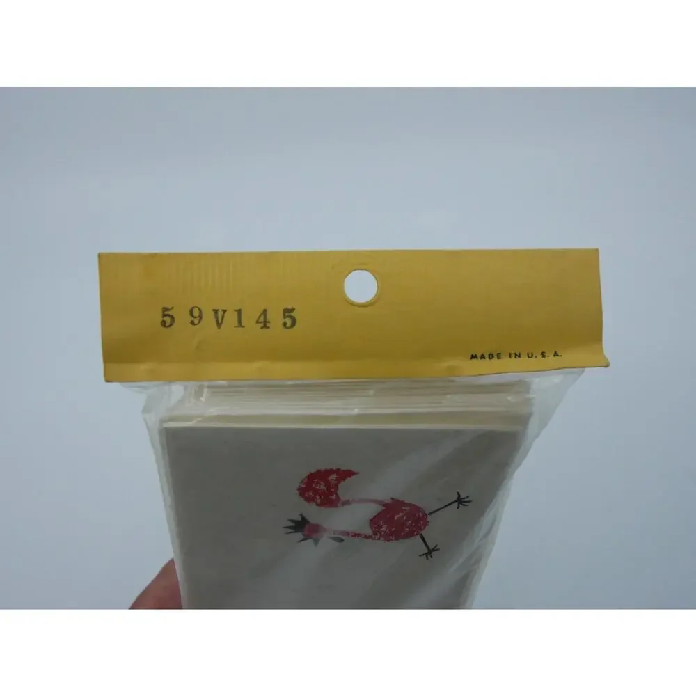 Vtg 12 Cocktail Party Invitation Cards MCM Retro 1960's White & Wyckoff USA NOS